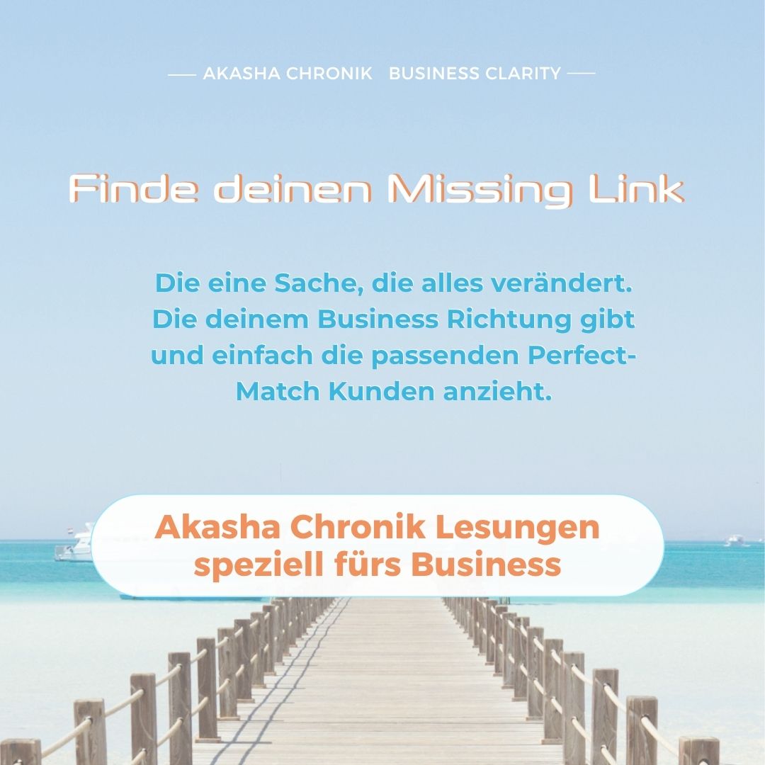 Akasha Chronik Lesungen fürs Business  - Finde deinen Missing Link